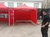 Carpa plegable transparente para exteriores, toldo, carpa superior, ayuda en desastres, publicidad personalizable, cerramiento de sombrilla de cuatro patas, venta al por mayor