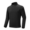 Sudadera de Manga Larga para Hombre Otoño 2026 con Cremallera y Medio Cuello Alto, Camiseta Deportiva de Secado Rápido para Correr al Aire Libre con Media Cremallera