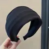 Diadema de tela de alta gama para otoño e invierno, extra ancha, adelgazante, estilo coreano, pinza para el pelo de terciopelo para mujer