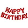 Balão de folha de alumínio com letras em inglês HAPPY BIRTHDAY de 16 polegadas Decoração de ANIVERSÁRIO cor HAPPY BIRTHDAY