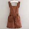 Delantal de moda cocina casera estilo western para mujer nuevo cintura para cocinar a prueba de aceite fresco ropa de trabajo para catering