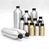 Botella de aluminio con rosca de 30 ml, 50 ml, 120 ml y 250 ml, ideal para embotellar emulsión hidratante en aerosol.