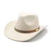 Novo Chapéu Jeans Ocidental de Lã Chapéu Jazz Moda Estilo Minoritário Chapéu Masculino e Feminino Chapéu de Casal