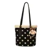Bolso de Mano con Diseño de Lunares Estilo Coreano 2026 Nuevo Bolso de Felpa Otoño/Invierno para el Trabajo Bolso de Hombro Versátil Casual Bolso de Axila para Mujer