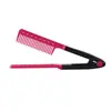 En stock modelo nuevo de venta caliente coreano diseño de clip en forma de V peine rizador para peinar el cabello peine de doble uso peine alisador de cabello