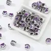 2025 gota de color aceite cuentas de agujero grande acrílico garra de gato colgante pulsera de cuentas cuentas sueltas material DIY accesorios lote