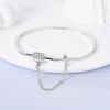 Pulsera de Plata S925 Chapada en Cobre con Atrapasueños de Trébol de Cuatro Hojas Cadena Hueso de Serpiente Cuentas Colgante Cadena Transfronteriza Europea y Americana
