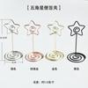 Clip metálico para notas transfronterizo, tarjetero de escritorio, soporte para tarjetas de lugar en forma de corazón, en stock, venta al por mayor, clip para mensajes, etiqueta para boda