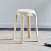 Taburete de plástico para el hogar, redondo y grueso, moderno, sencillo y creativo, para sala de estar, mesa apilable, silla alta de plástico.