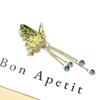 Pinza para el pelo con borla antigua, accesorio para la cabeza chino antiguo, accesorio para el pelo de uso diario, elegante y exquisito, horquilla de mariposa, joyería