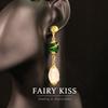 Colar Estilo Palácio Barroco Banhado a Cobre Esmalte de Ouro Real Design de Personalidade Fresca Joia Fosca de Alta Qualidade