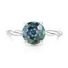 Anillo Retorcido de Piedras Preciosas Coloridas de Alta Venta en Transmisión en Vivo para Mujeres, Incrustado con Diamantes de Alto Carbono, Anillo Chapado en Oro, Envío Directo de Una Pieza