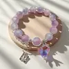 Pulseira Princesa Fofa Cor de Doce para Melhores Amigas, Pulseiras de Contas para Crianças, Doce e Sofisticada, Bijuterias Versáteis para Barracas