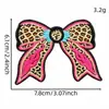 Patch Bordado Xadrez Laço Caveira Mão Patch de Cowboy Ocidental Estilo Doce e Cool Acessórios para Roupas Bordados por Computador