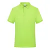 Playeras tipo polo de algodón puro personalizadas de manga corta con cuello, Unisex de color liso para trabajo con estampado de logo, Camisas culturales de verano para exportación
