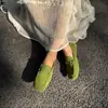 258-2 Mules Slip-On, Sapatos de Corte Profundo Únicos, Sapatos Femininos, Couro Genuíno, Couro de Vaca, Mocassins com Cavalo, Sapatos Gorro para Mulheres