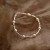 Design de prata quebrada, real 925 prata esterlina natural Zhuji atacado 6-7mm água doce 5A destaque pulseira de pérolas para mulheres