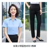 Camisa Branca Camisa Feminina de Manga Curta Primavera e Verão Roupa Profissional Estilo Coreano Tamanho Grande Roupa de Trabalho Formal para Entrevista Roupa de Trabalho Versátil