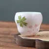 Taza de Té Maestra Quemada Youtian Pintada a Mano Polvo Suave Taza Individual Cerámica para el Hogar Alto Valor de Color Personal Especial Juego de Té Kung Fu