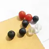 Ágata Blanco Natural, Rojo y Negro Estampado en Caliente Mantra de Seis Caracteres Sánscrito Vidrio Mate Lema Cuentas Sueltas Redondas Vidrio Al Por Mayor