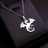 El más vendido de Amazon Tendencia Estilo Gótico Occidental Collar de Dragón Accesorios de Acero Inoxidable Estilo Oscuro Fantasía Colgante con Forma de Dragón