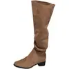 Botas de tornozelo plissadas retrô para mulheres, nova coleção de outono 2025, salto grosso, botas de cano alto elegantes, versáteis para figuras baixinhas, botas de equitação