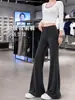 Pantalones Acampanados de Cintura Alta para Mujer, Otoño Delgado Nuevo Estilo 2026, Pantalones Acampanados de Cintura Alta para Mujer Petite, Pantalones de Chándal de Yoga Modernos