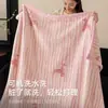 Manta elegante estilo meados do século, grau A, em Raschel, espessa para o calor do inverno, manta de veludo de leite, manta para cochilo no sofá, colcha de ar condicionado