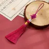 Marcador de 8 cm con Borla USB Borla Hilo de Nylon de Jade Nudo Nudo Chino Pequeño Decoración Colgante Empaque Caja de Dulces para Boda Bolsa Borla Colgante