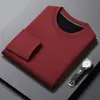 Dropshipping Transfronterizo 2026 Nueva Ronda de Primavera y Otoño Sudadera Pulóver Casual Elegante de Manga Larga para Hombre Color Sólido Ajustada