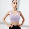 Talla Grande Ropa Interior Deportiva para Mujer a Prueba de Golpes de Alta Resistencia Cierre Frontal con Cremallera Velcro Fitness Running Copa Fija Sujetador de Yoga