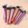 Conjunto de Pincéis de Maquiagem Cangzhou Novo Modelo Transfronteiriço com 8 Peças e Cabos Coloridos para Pó Solto, Blush, Base e Sombras