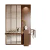 Nueva Mampara de Madera Maciza Estilo Chino con Pantalla de Cristal para Sala de Estar, Entrada Moderna Simple, Comedor, Divisor de Oficina