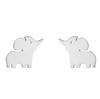 Aretes de metal estilo ins de animales pequeños nuevos aretes de moda para mujer simples de oro de 18K aretes de elefantito lindo