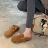 Versión de Piel de Vaca~Mocasines Súper Cómodos sin Cordones con Correa en el Talón Zapatos Planos tipo Birkenstock para Mujer Zapatos Individuales Retro de Gamuza Mate