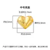 Corazón de Melocotón Brillante Mate de Tamaño Múltiple Corazón de Corazón Cuentas Accesorios de Plata Plata Pura S990 Forma de Corazón Accesorios para Pulsera DIY