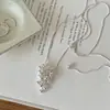 Collar Colgante Forma de Uva con Cuentas Redondas de Vidrio Estilo Minimalista Simple Cadena para Clavícula Joyería de Nicho de Alta Gama para Mujeres