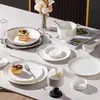 Color bajo esmalte Cuenco de arroz piezas individuales combinación cuenco plato del hogar Nórdico lujo ligero Cuenco plato cuenco palillos cuenco de arroz vajilla de cerámica