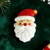 Acessórios para Árvore de Natal Cabeça de Velho Boneco de Neve Desenho Animado DIY Cola de Creme Grampo de Cabelo Ímã de Geladeira Fivela de Sapato Acessórios de Resina Enfeites