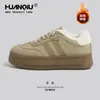 Zapatillas de Entrenamiento Alemanas de Suela Gruesa Universales para Mujer, Nuevo Modelo de Invierno 2025, Tenis Casuales Marrón Melard, Zapatos Cálidos de Algodón