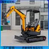 Las excavadoras de orugas pequeñas se exportan durante todo el año. Excavadora pequeña multiusos de 2.5 toneladas para ingeniería, paisajismo y construcción agrícola
