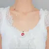 Collar de Cuentas de Color Contrastante Flor Roja para Mujer Verano Coreano Diseño de Nicho Cadena para Clavícula Accesorios de Collar Versátiles para el Día a Día
