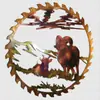Colgantes y adornos de decoración de pared de hierro forjado transfronterizos, artesanías de metal, venta directa del fabricante, siluetas cortadas con láser y pintadas con UV