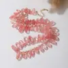Collar de Grava de Ágata de Cristal Natural al por Mayor, Cuentas de Ágata de Cristal de Piedra Natural de Forma Irregular, Cuentas Sueltas
