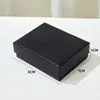Caja de Empaque para Joyería Simple en Blanco y Negro, Caja de Anillos de Base y Tapa, Caja para Joyería, Pulsera, Collar, Caja de Regalo Pequeña para Accesorios