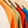 Camiseta Base de Color Sólido de Punto 100% Lana Lavable a Máquina, Camiseta Fina Estilo Isla de Imitación, Corte Holgado, Manga Corta Directo de Fábrica