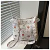 Bolsa de Oso Linda de Verano Estilo Coreano Multicolor Retro Ligera Portátil Bolsa de Tela Bolso de Moda Bolsa de Tela Bolso de Hombro Único Cruzado