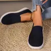 Zapatos casuales de punto flyknit para mujer, slip-on, caña baja, para comercio exterior europeo y americano, transpirables, mocasines de talla grande del sudeste asiático