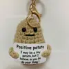 Amazon Lã Crochê Suporte Emocional Girassol Planta em Vaso Energia Positiva Tulipa Batata Unicórnio Boneca Exibição