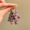 Brincos de Gancho com Borla de Borboleta Vazada Transfronteiriços, Brincos Modernos e Elegantes com Toque de Luxo, Brincos Doces de Nicho de Luxo Leve para Venda por Atacado para Mulheres